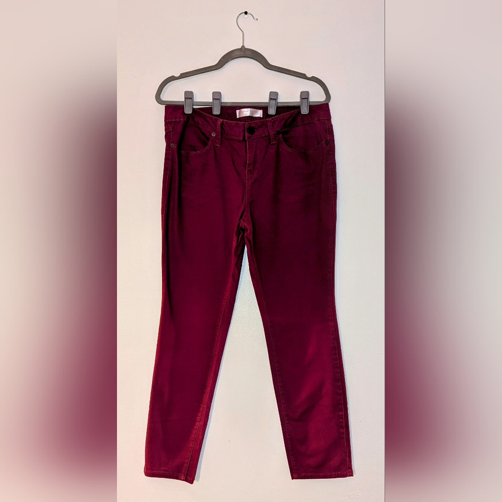 No Boundaries burgundy wine skinny jeans 15